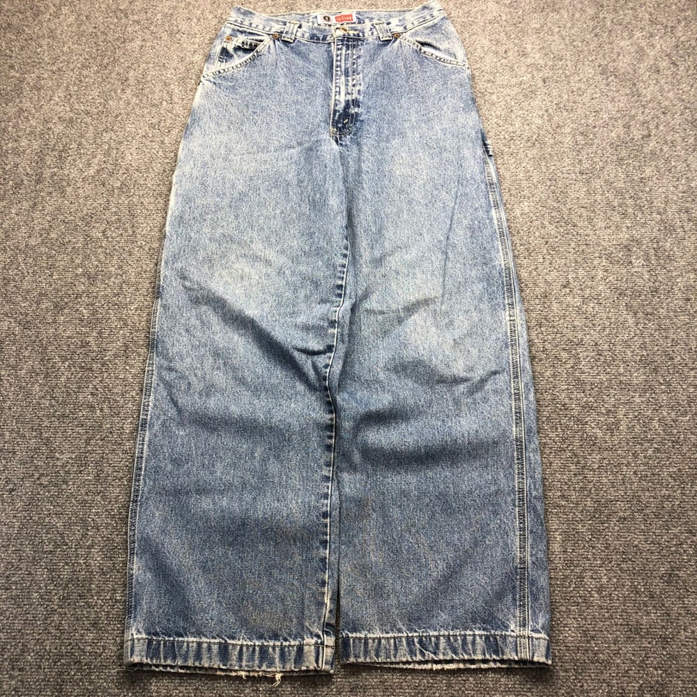 Vintage Baggy  Carpenter Jeans Light Wash Wide Leg Skater Denim 18 Regular